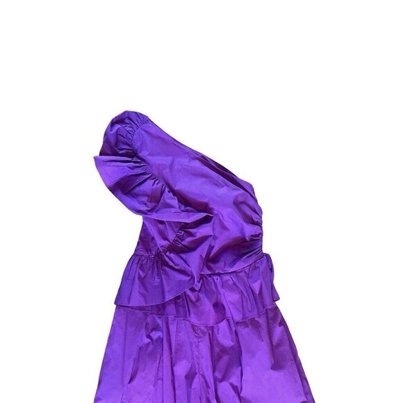 NEW ULLA JOHNSON Solana One Shoulder Wide leg Jumpsuit Color Orchid Size 4 - Picture 12 of 15